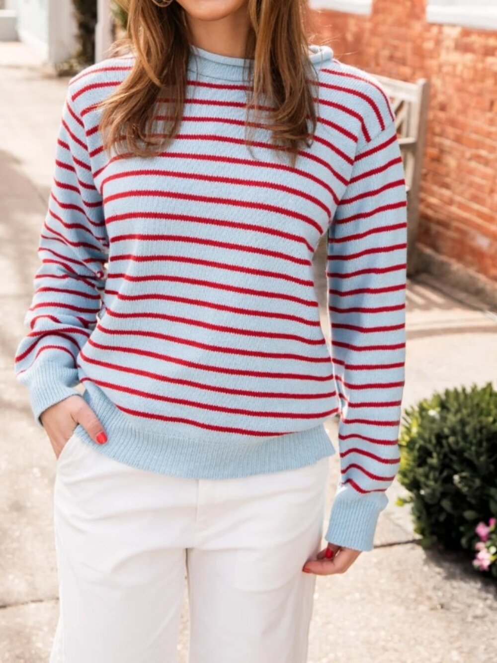 Kiel James Patrick Blue  Buoy cotton sweater size small